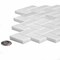 Apollo Tile Sample, 1X2 Polished Carrara Herringbone  11.8"X11.8" Mrbl Mosaic Tile APLKB99H04PGEC28 Sample - alternate 2